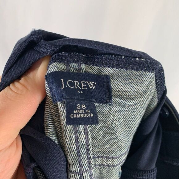 J. Crew Maternity Jeans Womens 28 Dark Wash Blue Pull On Adjustable Back Pockets - Picture 7 of 10